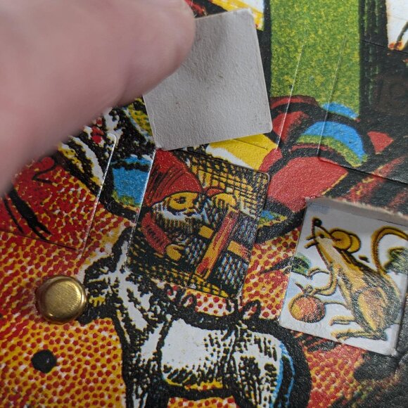 Vintage Danish Jumping Jack Santa Christmas advent calendar, creepy paper doll - Picture 10 of 15